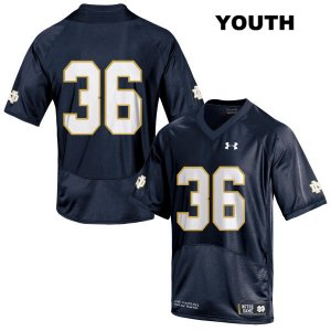 Notre Dame Fighting Irish Youth Brian Ball #36 Navy Under Armour No Name Authentic Stitched College NCAA Football Jersey WUA3699KD
